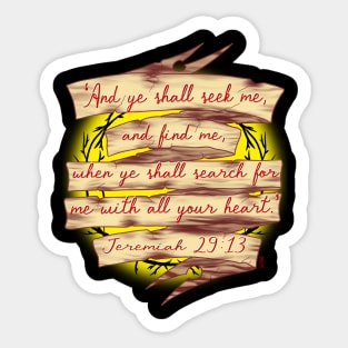 Jeremiah 29:13 Sticker